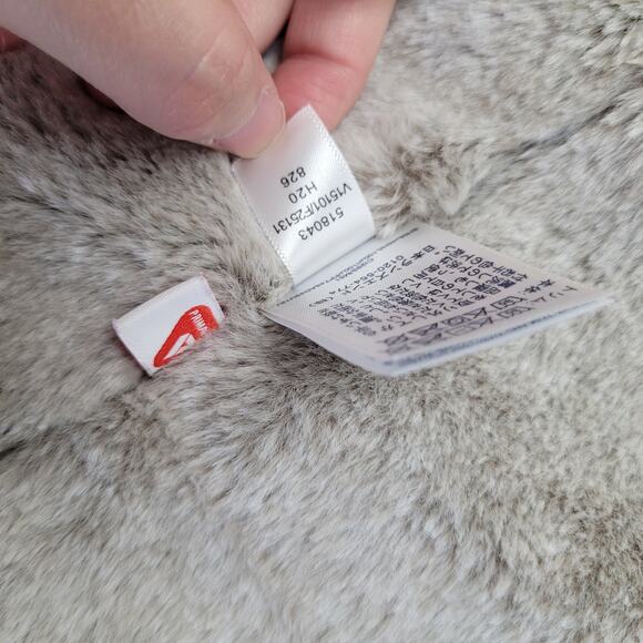 Lands End silver down alternative long puffer jacket winter coat fur - Picture 9 of 10